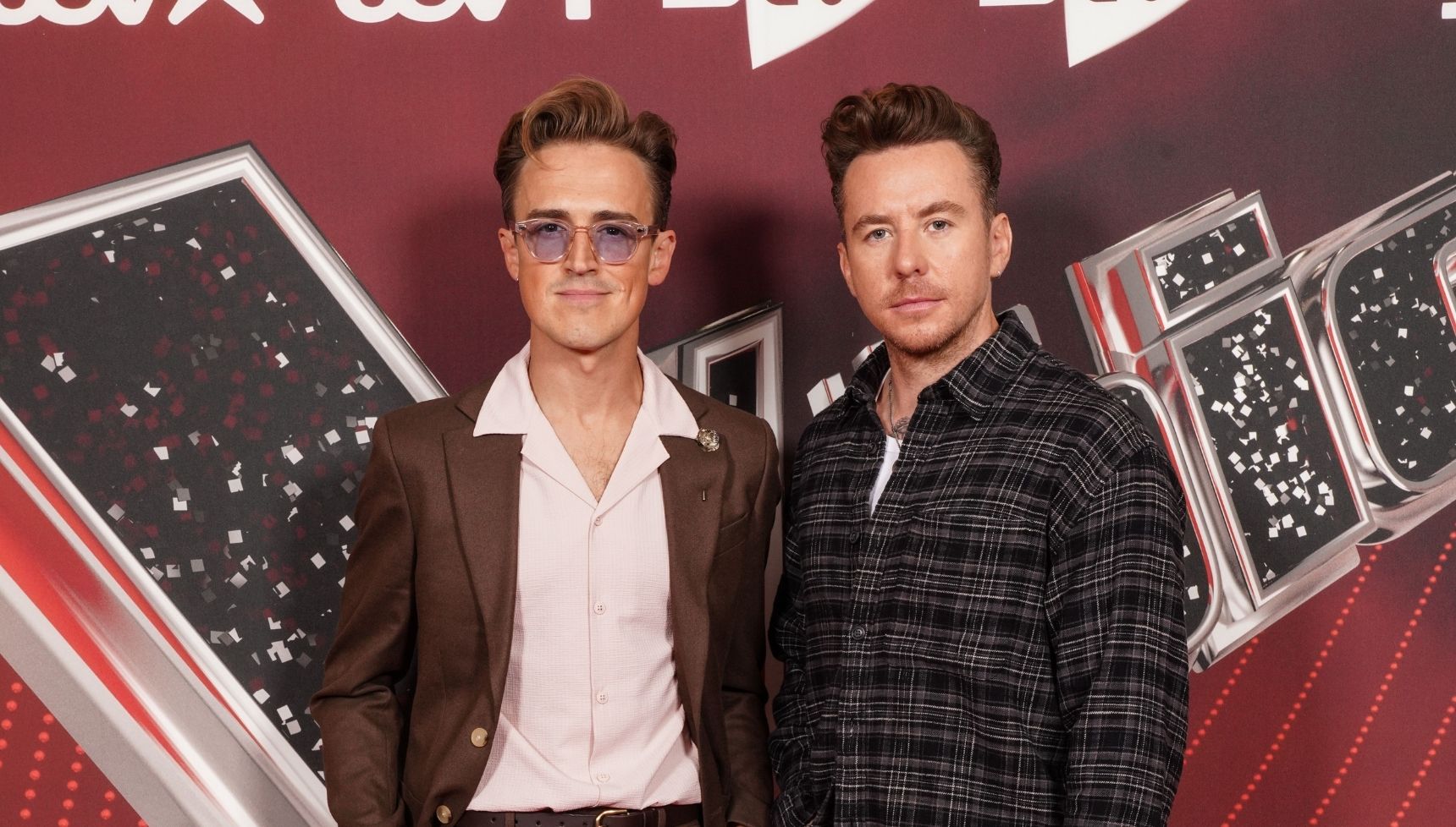 Tom Fletcher and Danny Jones at press event for The Voice