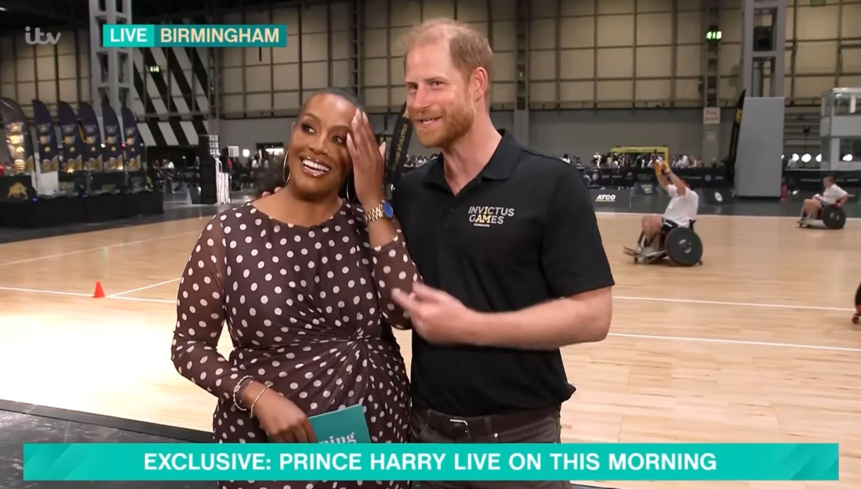 Alison Hammond interviewing Prince Harry on This Morning