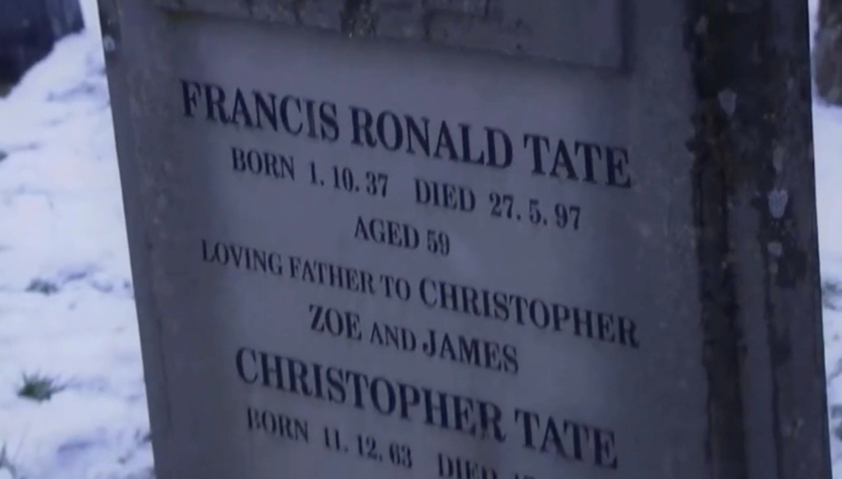 Frank Tate's grave in Emmerdale