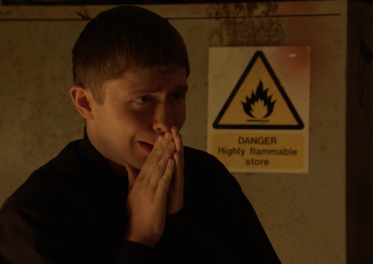 EastEnders' Barney with head in hands