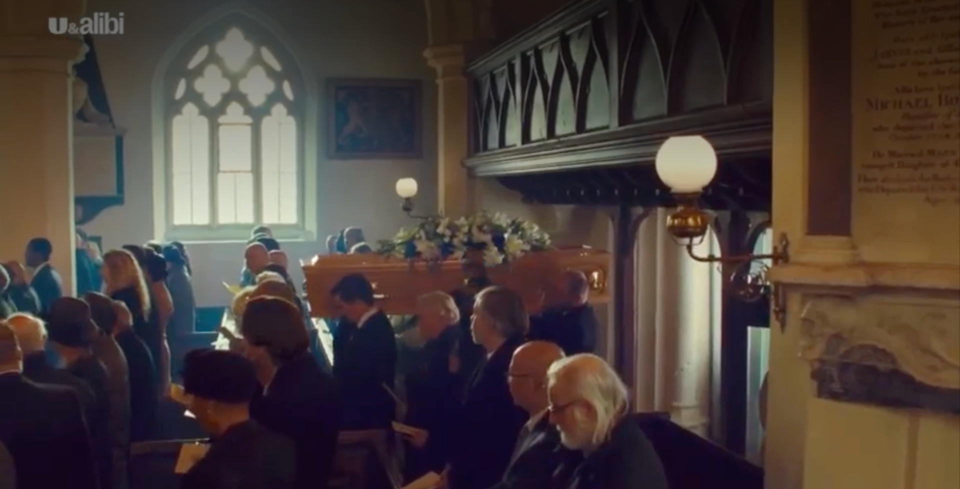 Jack's funeral took place in St Mary's Church in North Mymms, Hertfordshire (Credit: BBC One)