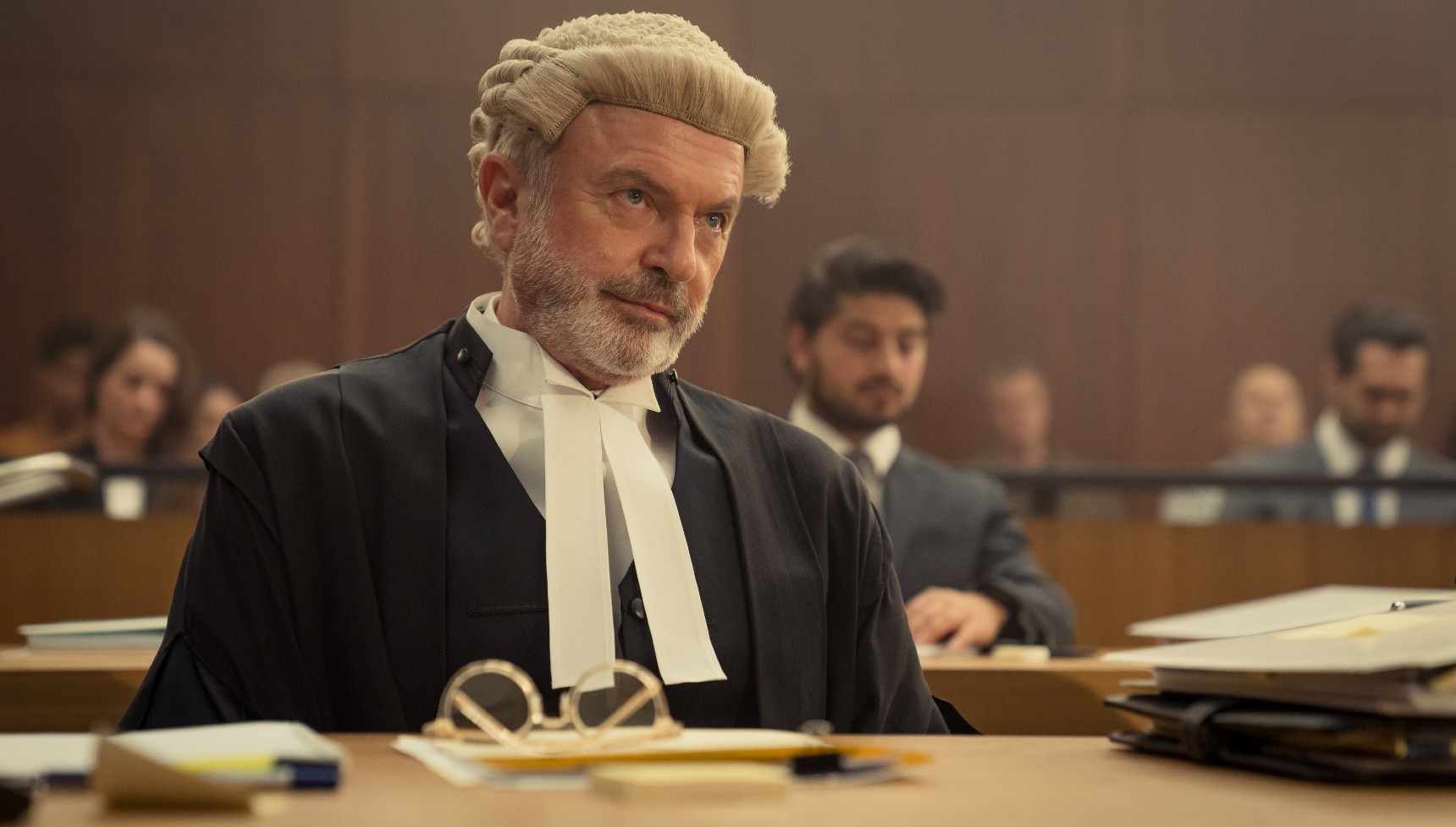 Sam Neill as Brett Colby QC in The Twelve