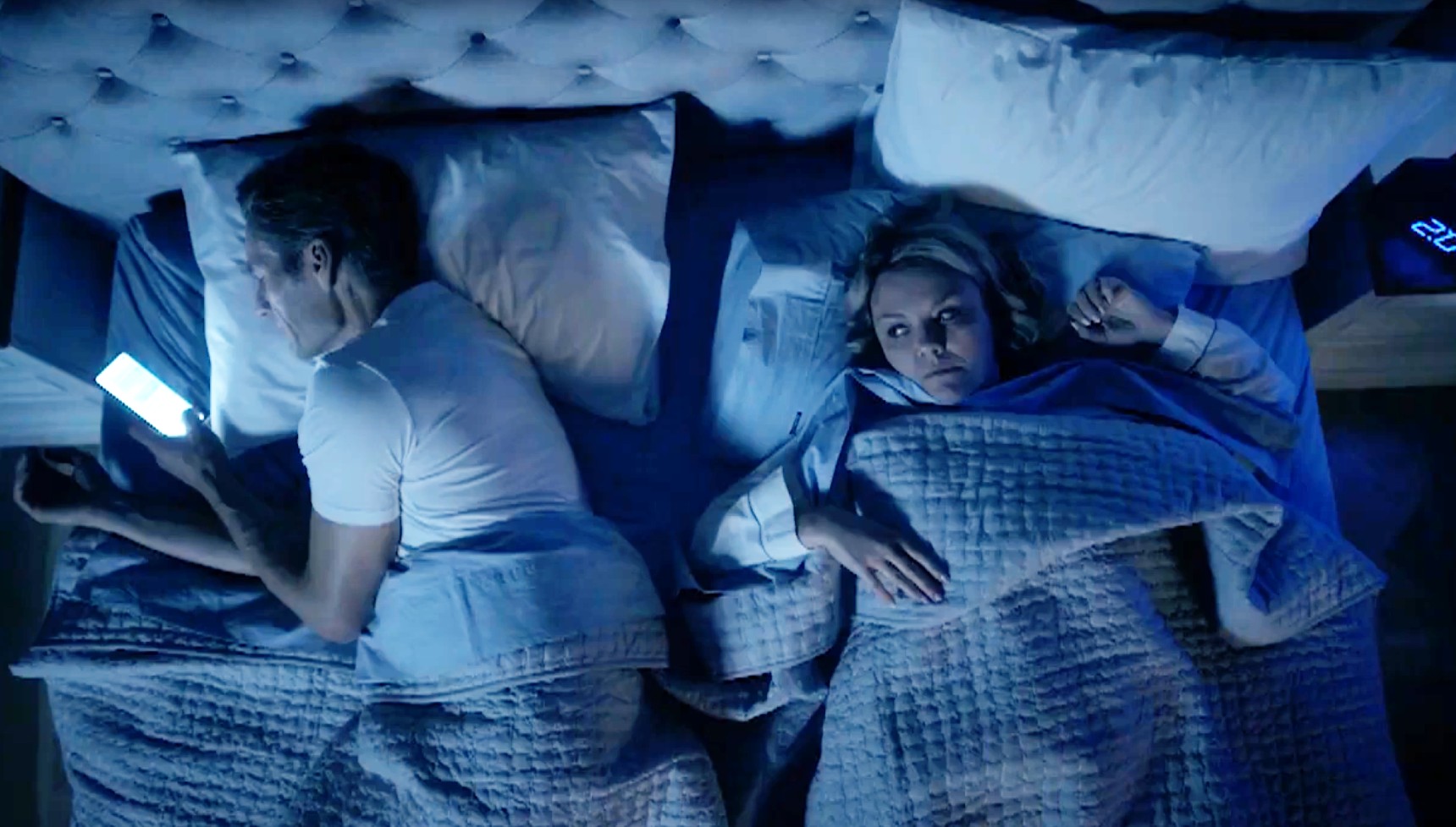Jake and Anna in bed in Lie with Me