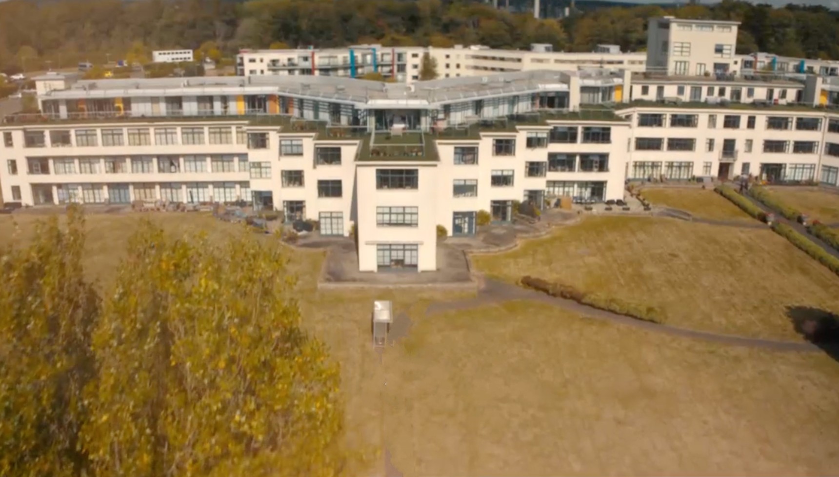 The building featured in the background is part of the Hayes Point development in Sully, Wales.