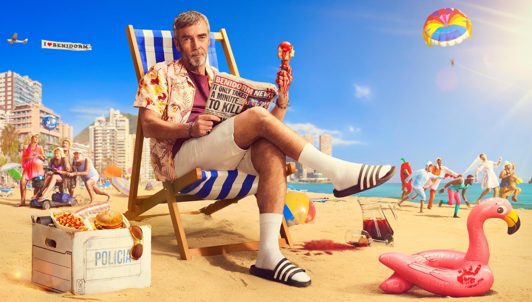 John Hannah as Dennis in Benidorm is Murder