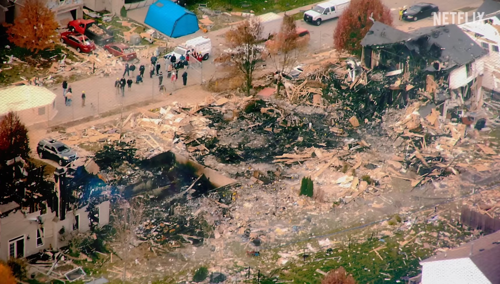 The site of Moncy's house, the centre of explosion