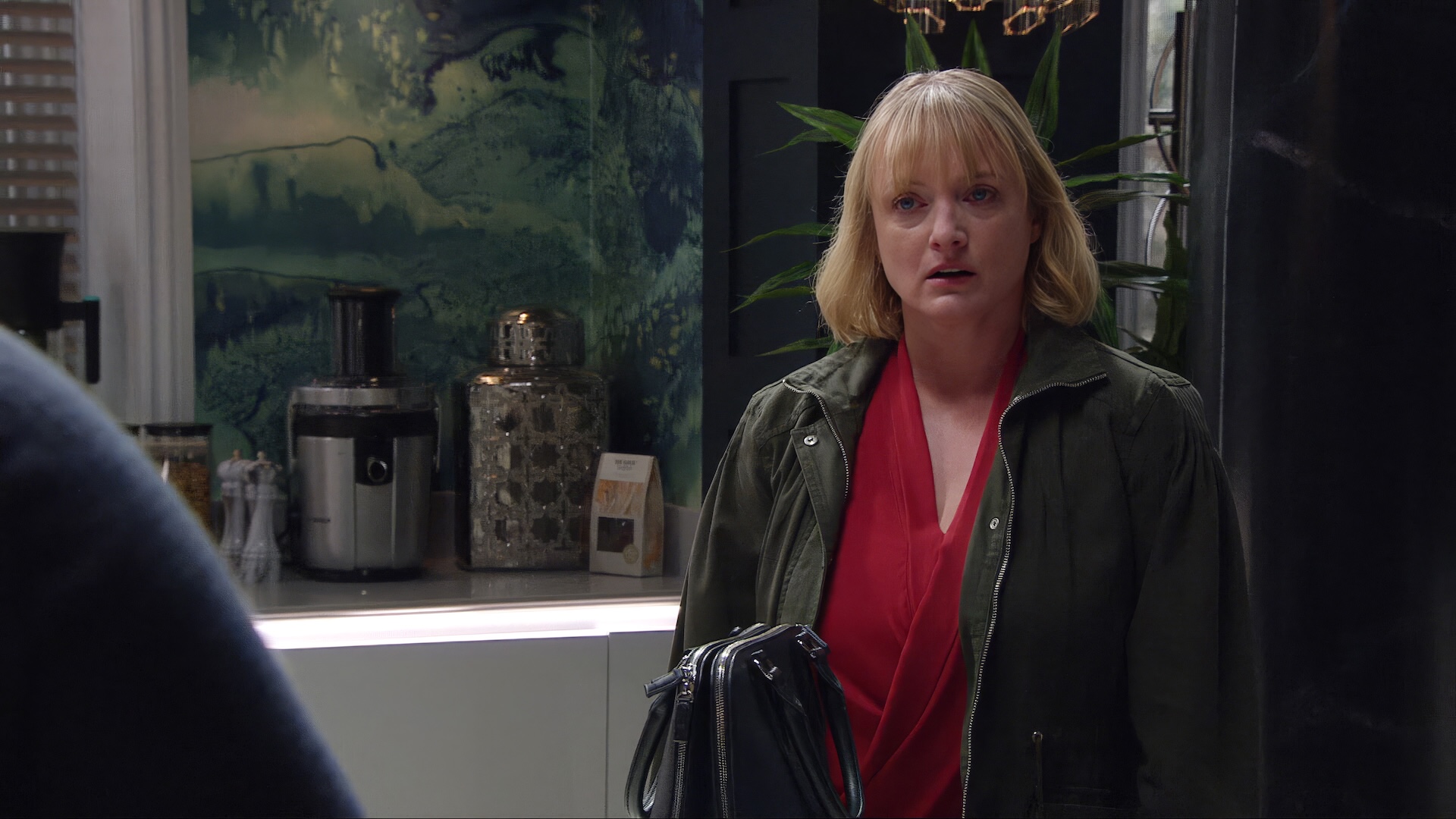 Nicola is shocked in Emmerdale