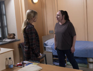 Kacey threatens Sarah in Coronation Street