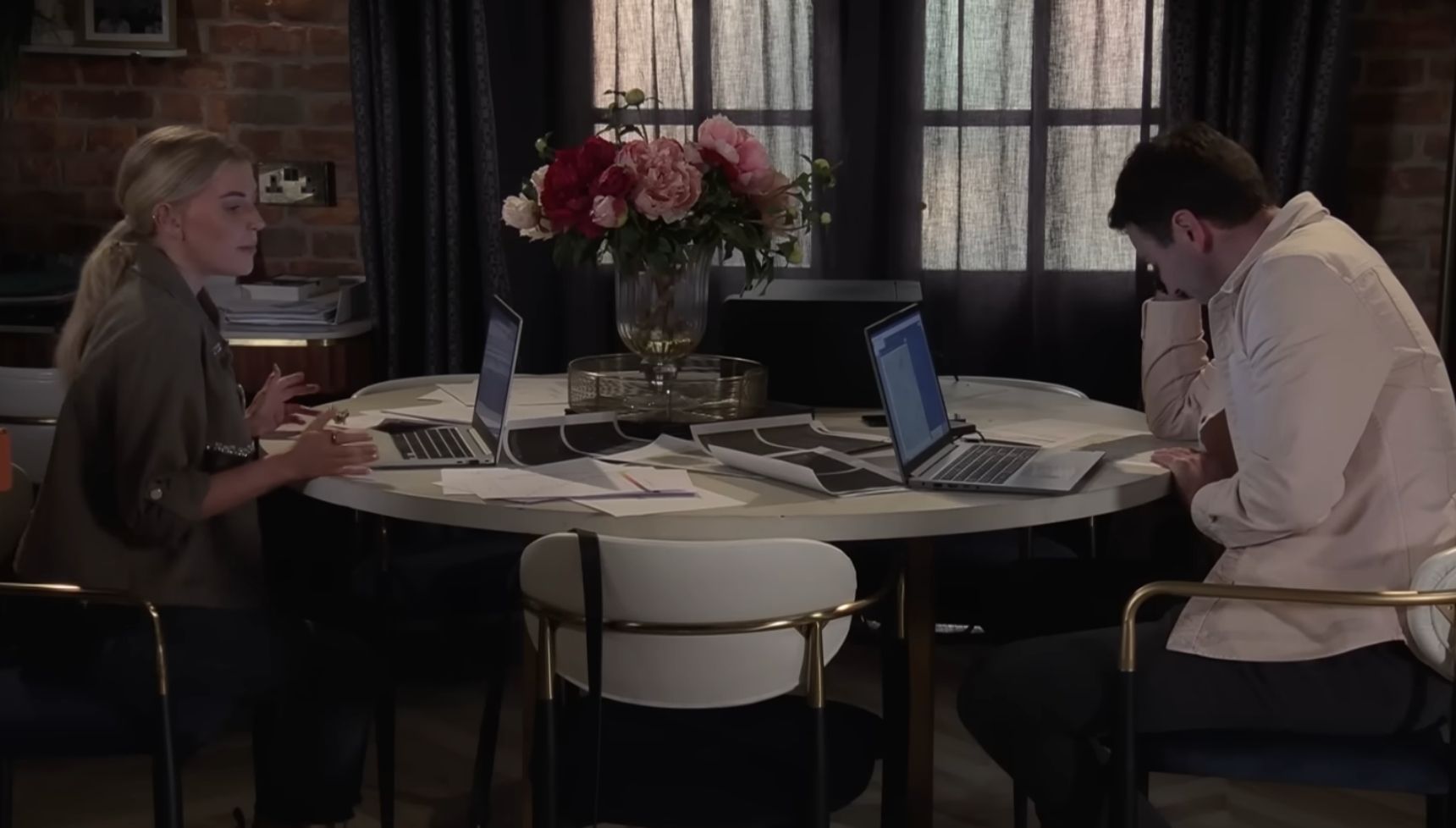 Bethany and Kit working together in Coronation Street