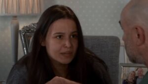 Lucy yells at Tim in Corrie