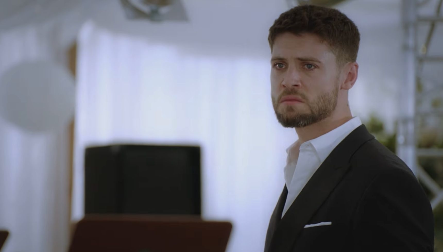Joe upset at wedding in Emmerdale