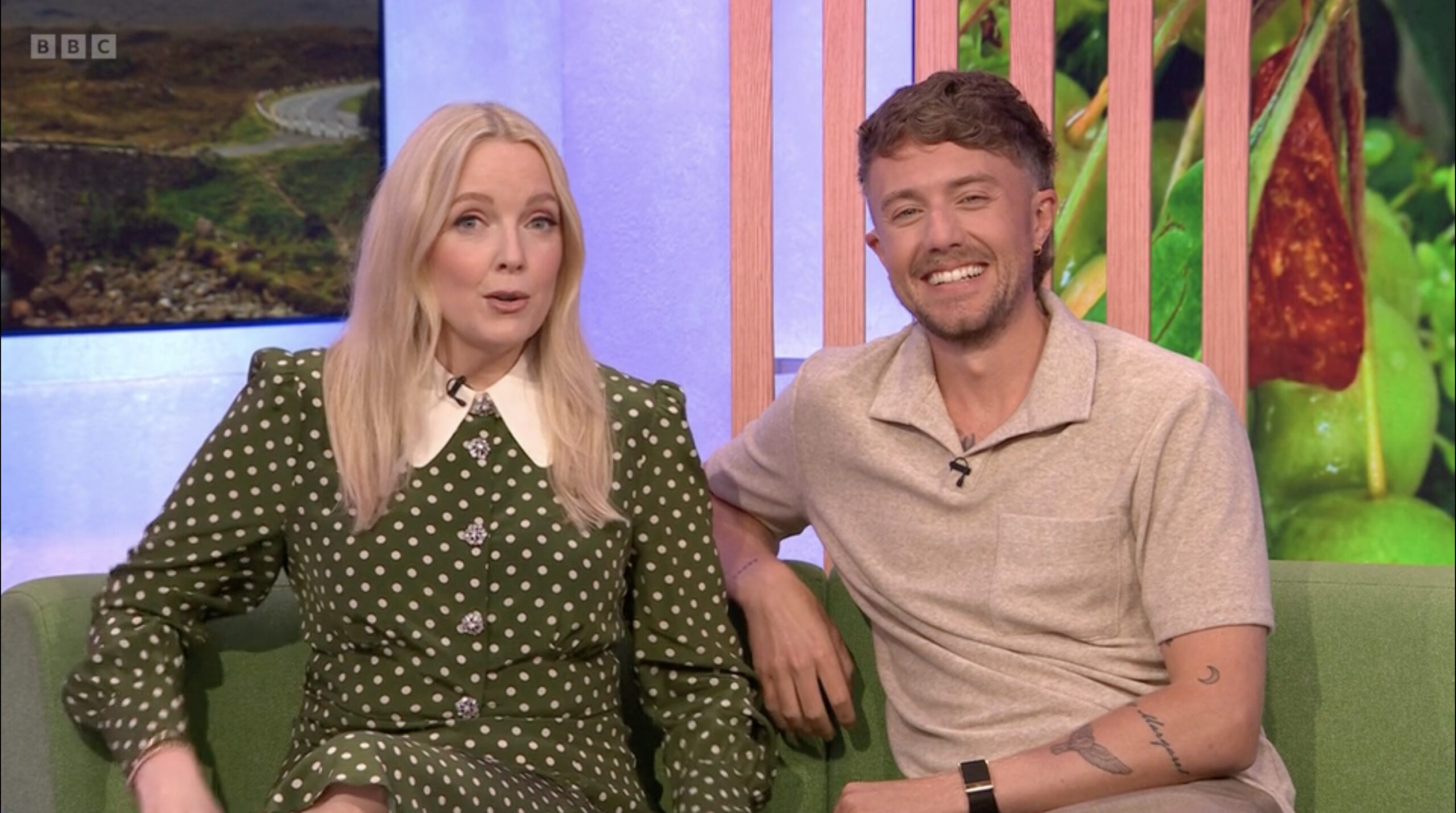 Lauren Laverne and Roman Kemp hosting The One Show