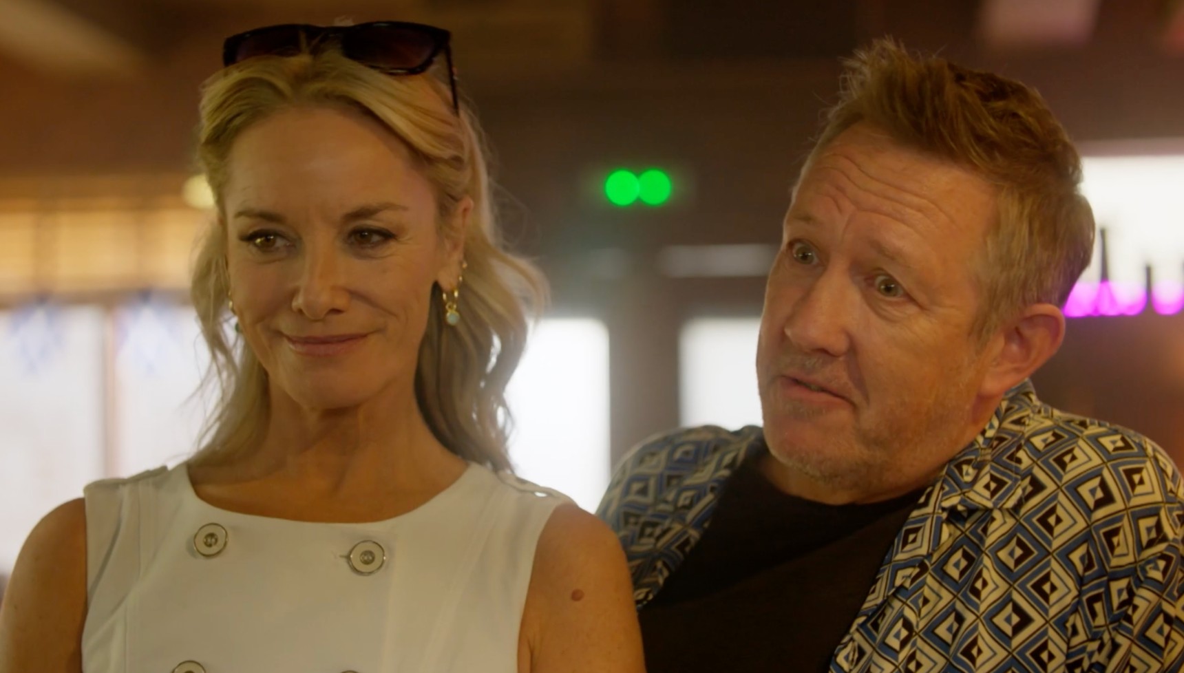 Tamzin Outhwaite and Alan McKenna as Tiff and Eddie in Benidorm is Murder
