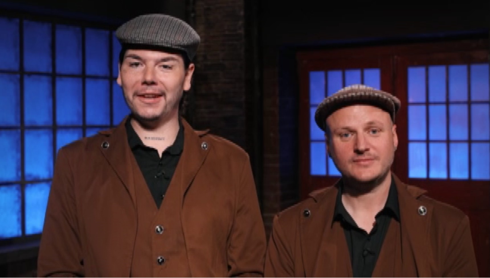 Sean Robinson and John Gray pitch their business Mr Swainston's Traditional Sweet Emporium