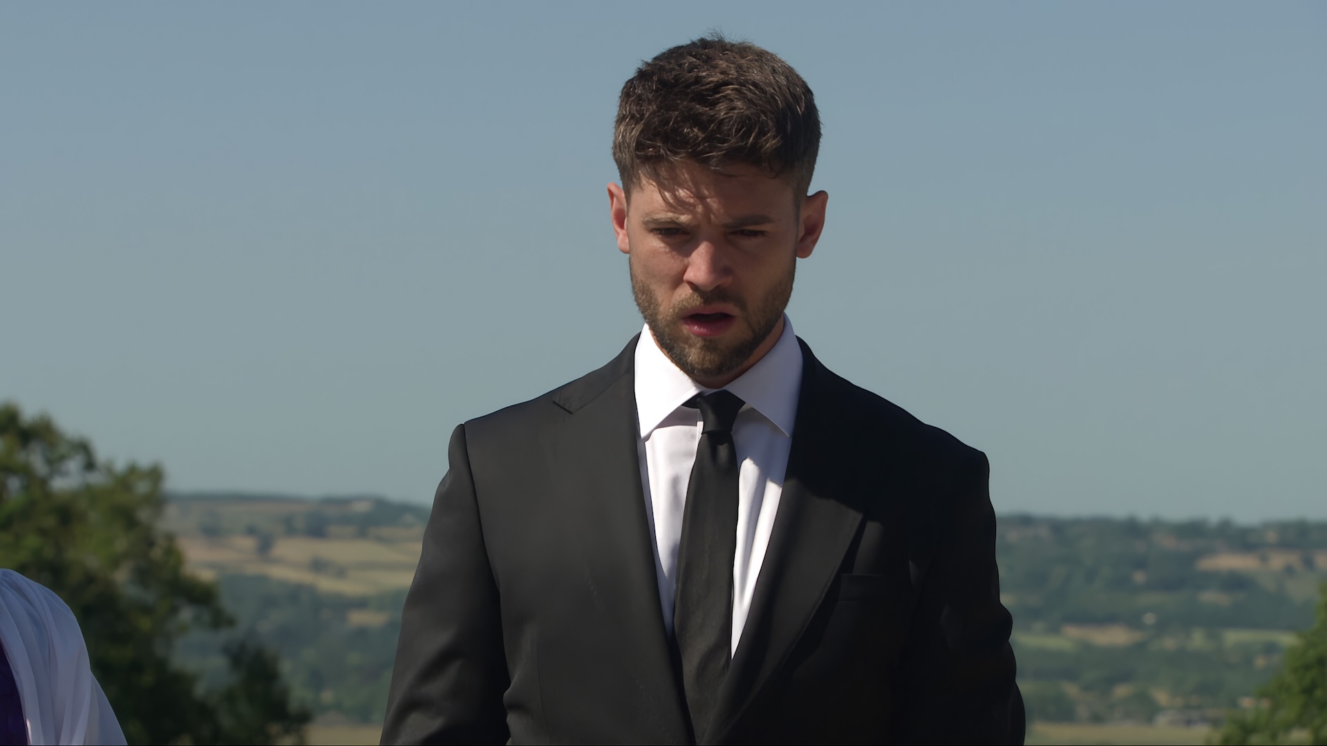 Joe upset at Dawn's funeral