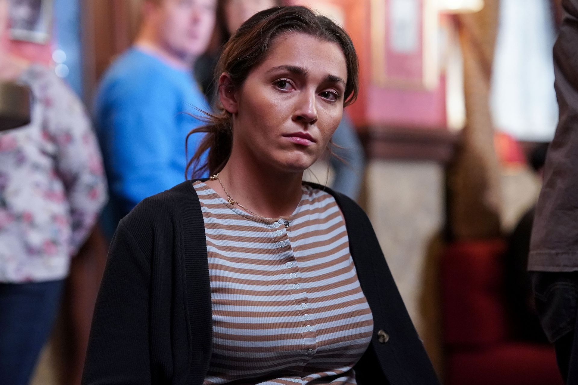 Penny's stressing over her baby secret in EastEnders spoilers (Credit: BBC)