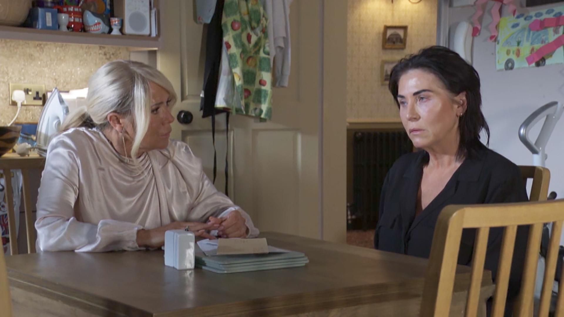 Sharon shares her own experiences with Kat in EastEnders spoilers (Credit: BBC)