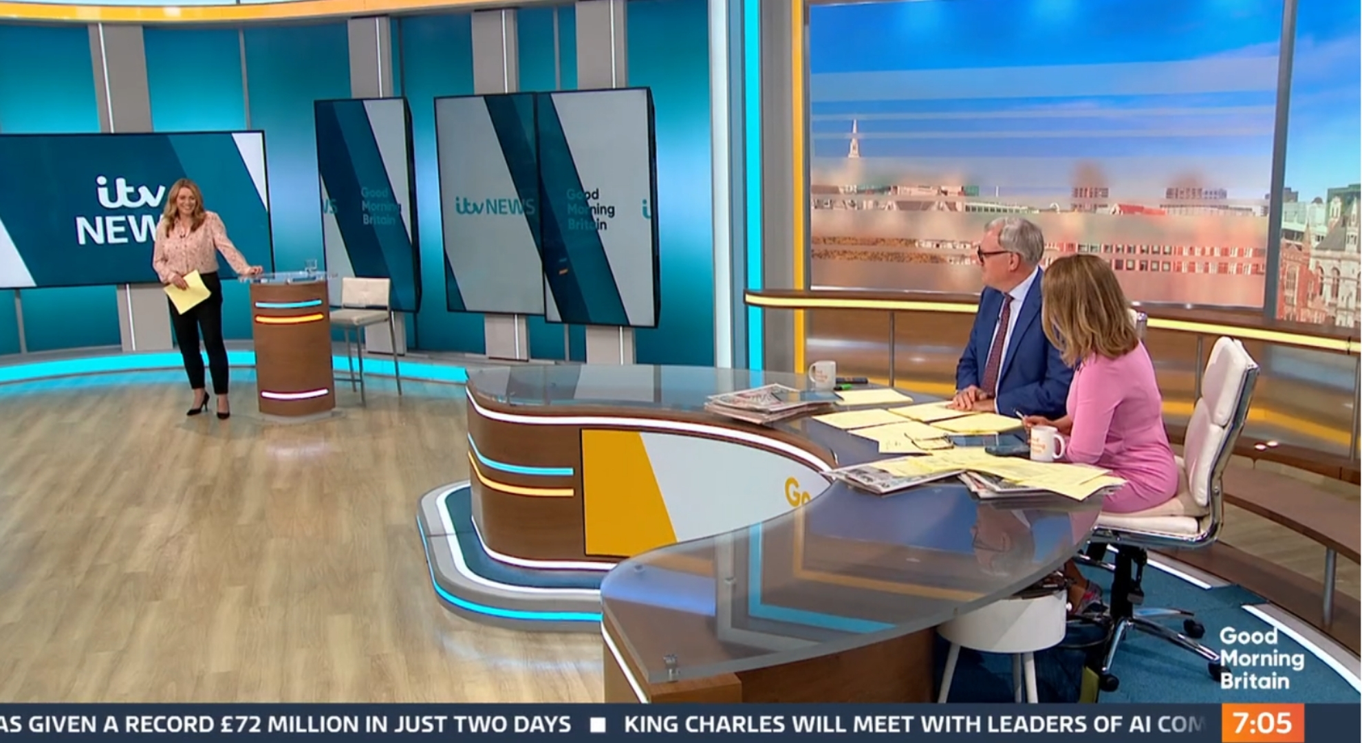 Faye Barker on Good Morning Britain with Ed Balls and Susanna Reid