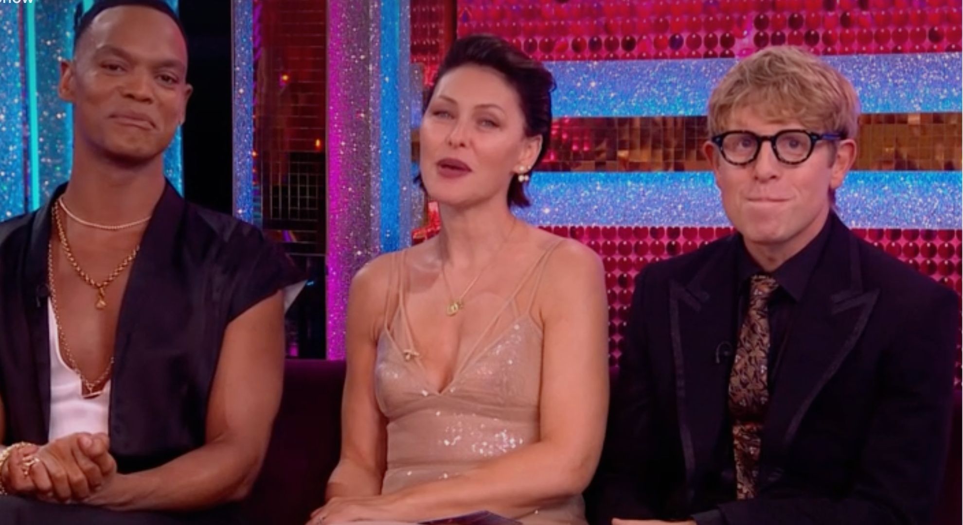 Josh Widdicombe, Emma Willis, Johannes Radebe on Strictly
