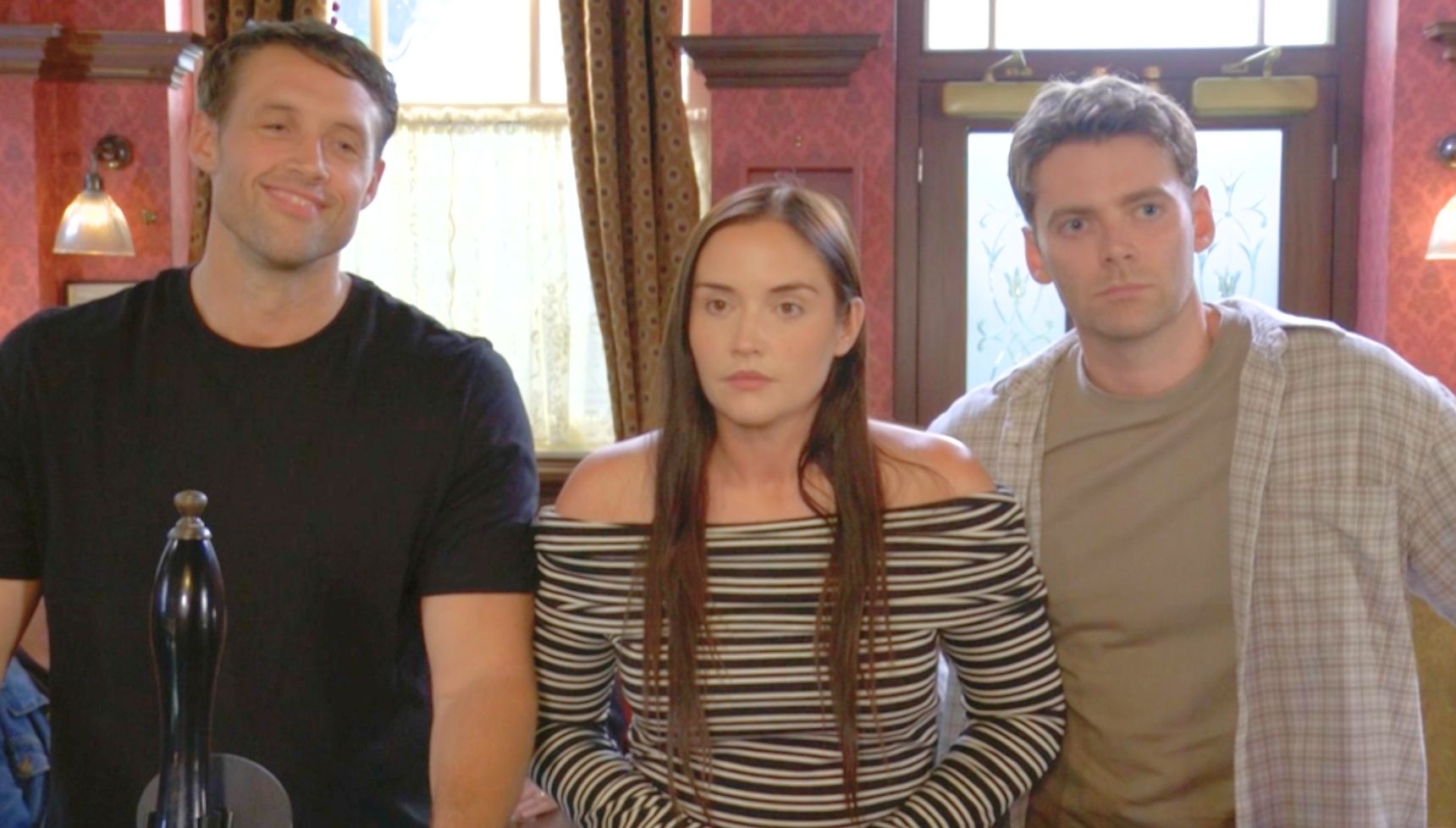 Mark, Lauren and Peter in EastEnders (Credit: BBC)