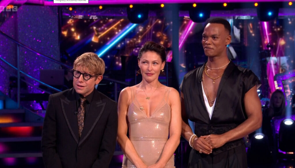 Josh Widdicombe, Emma Willis and Johannes Radebe on Strictly