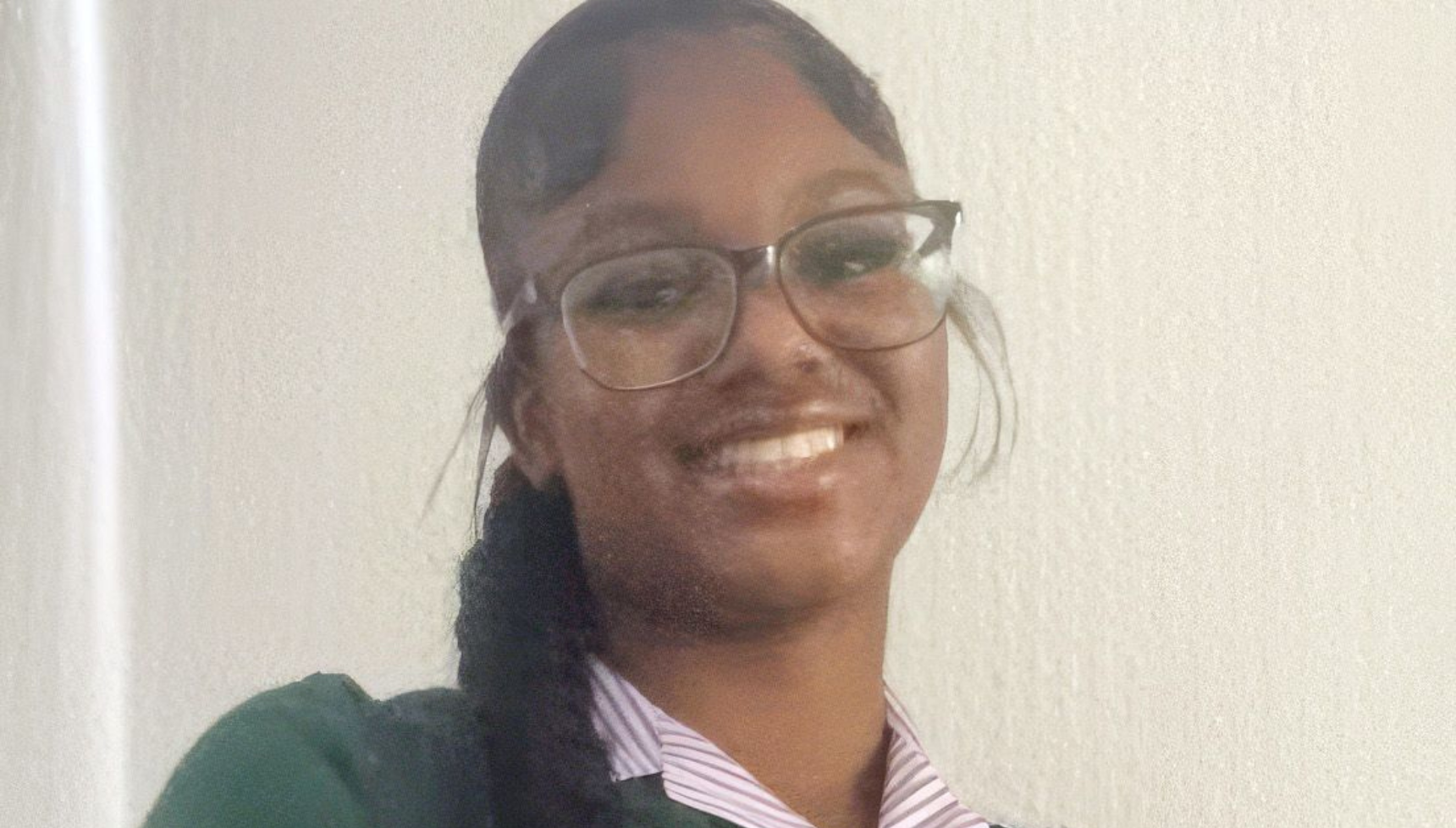 Elianne Andam in school uniform