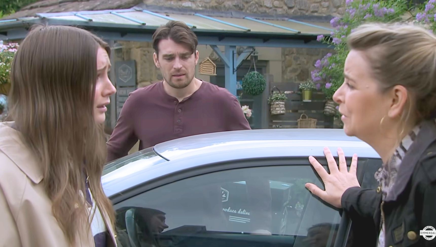 Sarah and Charity argue in Emmerdale