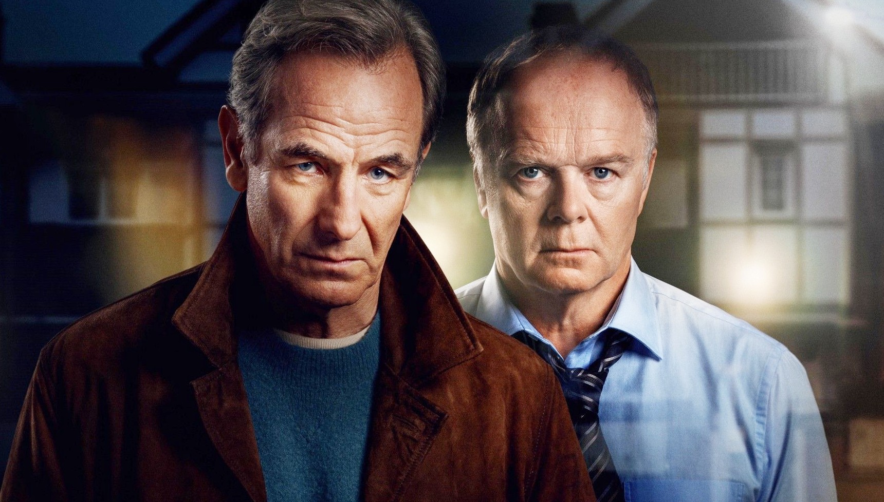 Robson Green and Jason Watkins in promo shot for The Game series 1