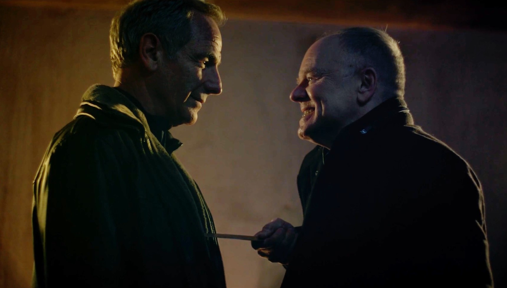 Robson Green and Jason Watkins as Patrick and Huw in The Game series 2 ending