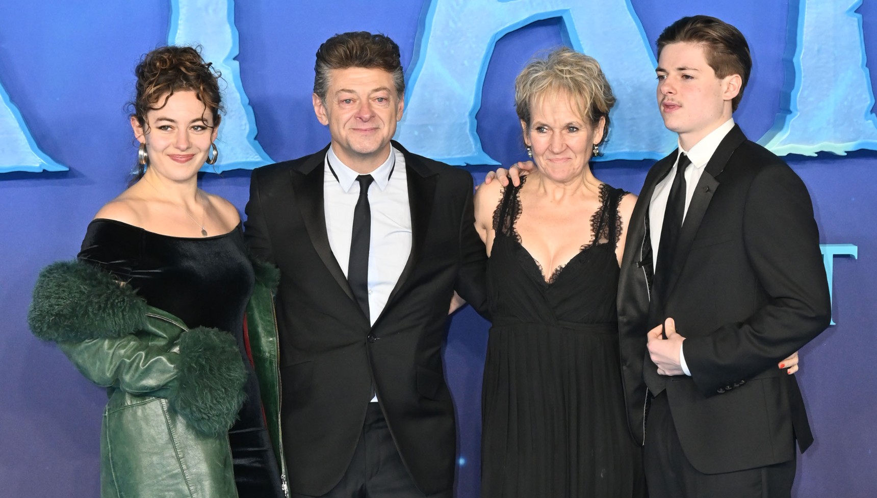 Ruby Serkis, Andy Serkis, Lorraine Ashbourne, and Louis