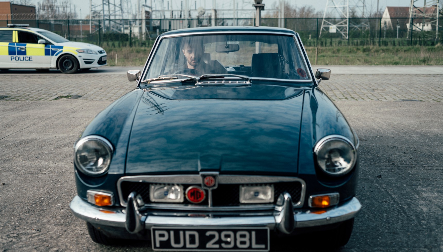 Richard Armitage in the MG B GT