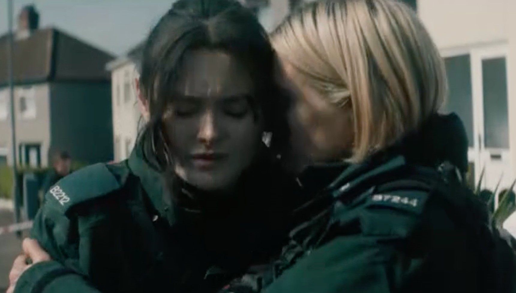 Grace giving Annie a hug in Blue Lights series 4