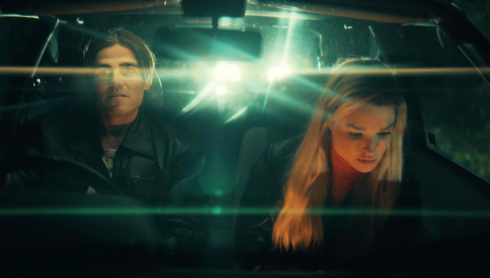 Guy Amos and Emma Rigby as Lee Harvey and Tracie Andrews in the Channel 5 drama Under Suspicion