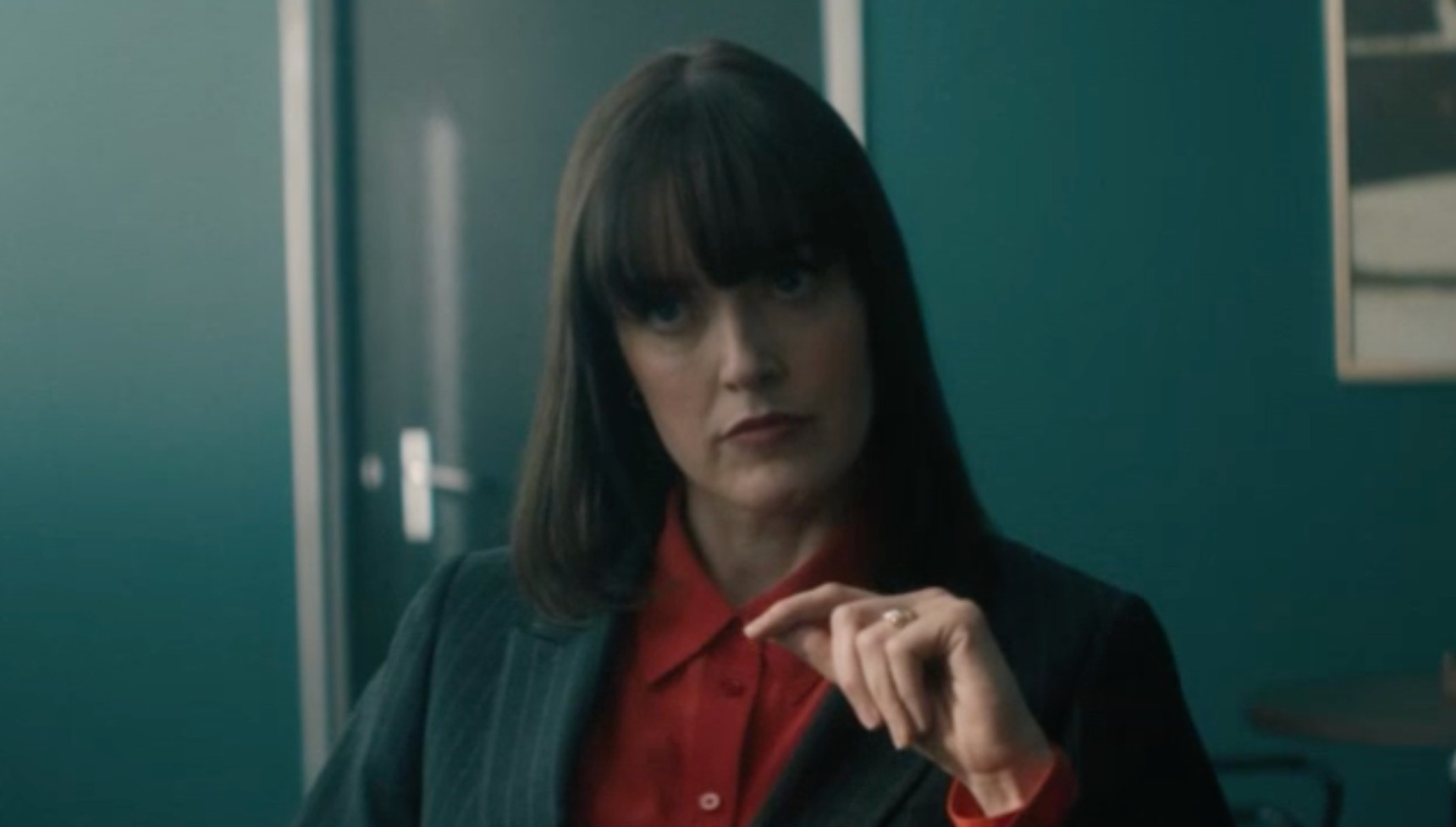Aoibheann McCann as police ombudsman investigator Geraldine Gilroy in Blue Lights
