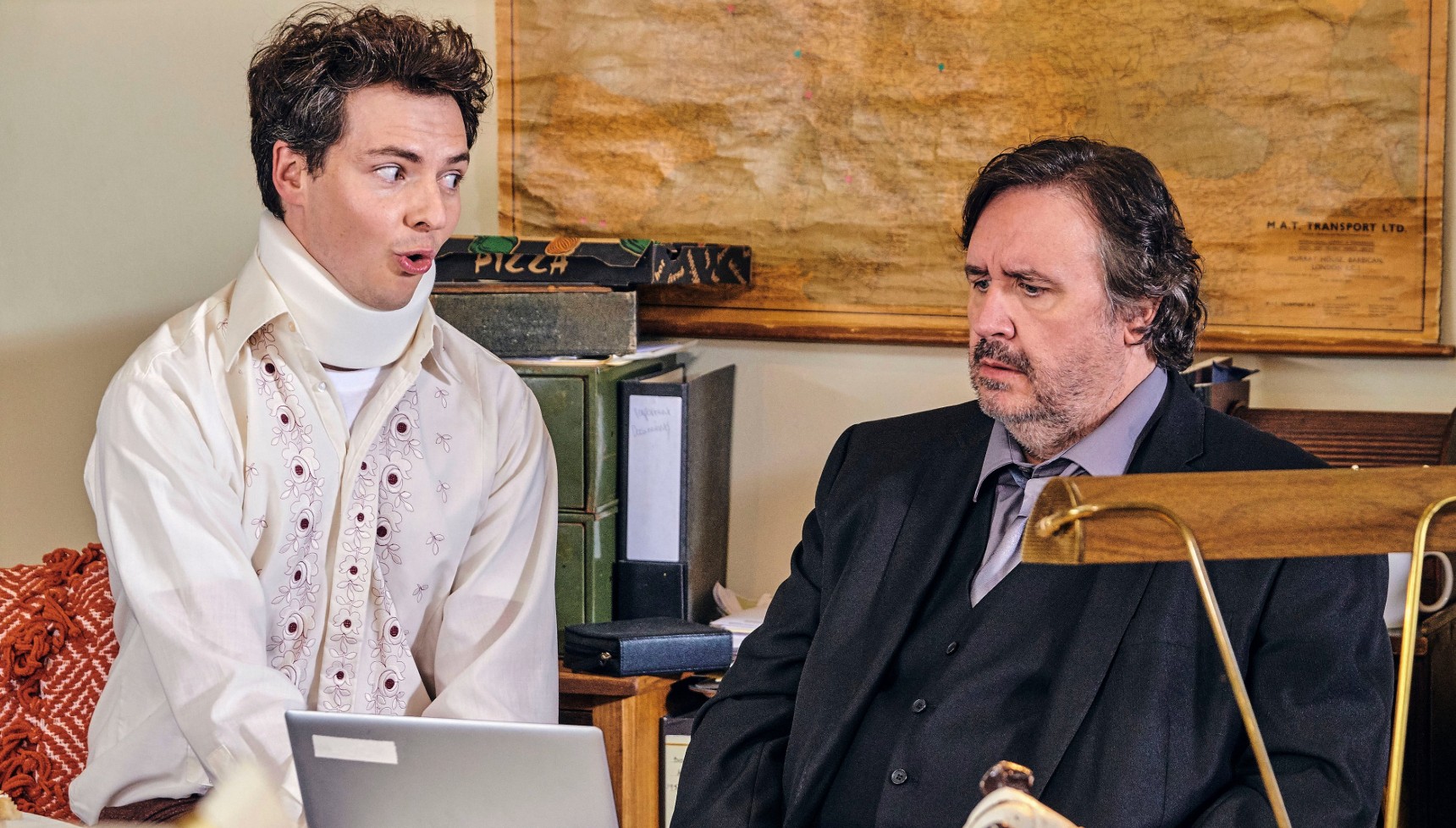 Sebastian and Frank in Shakespeare & Hathaway