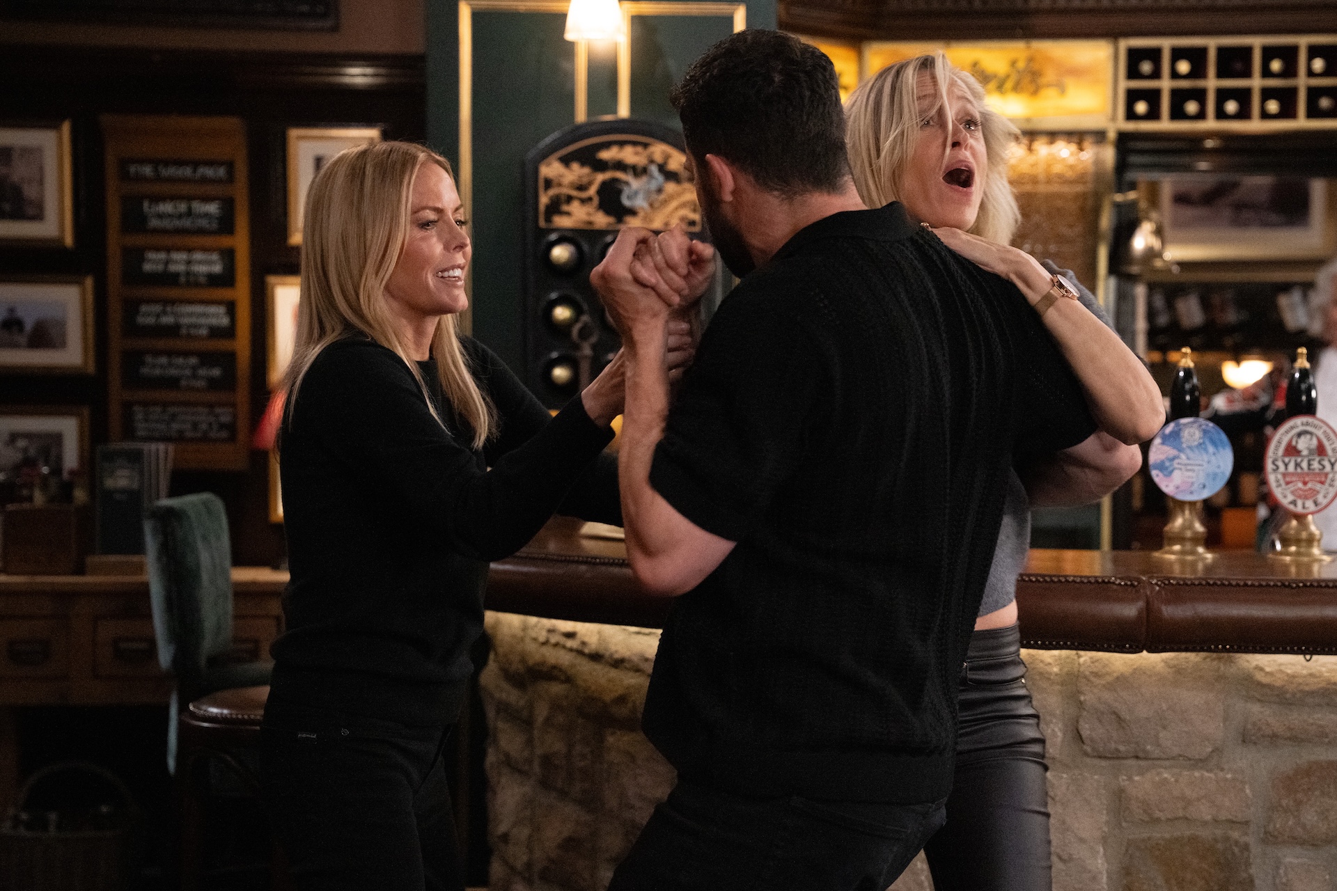 Ruby engineers Ruby to get drunk and flirt with Ross (Credit: ITV)