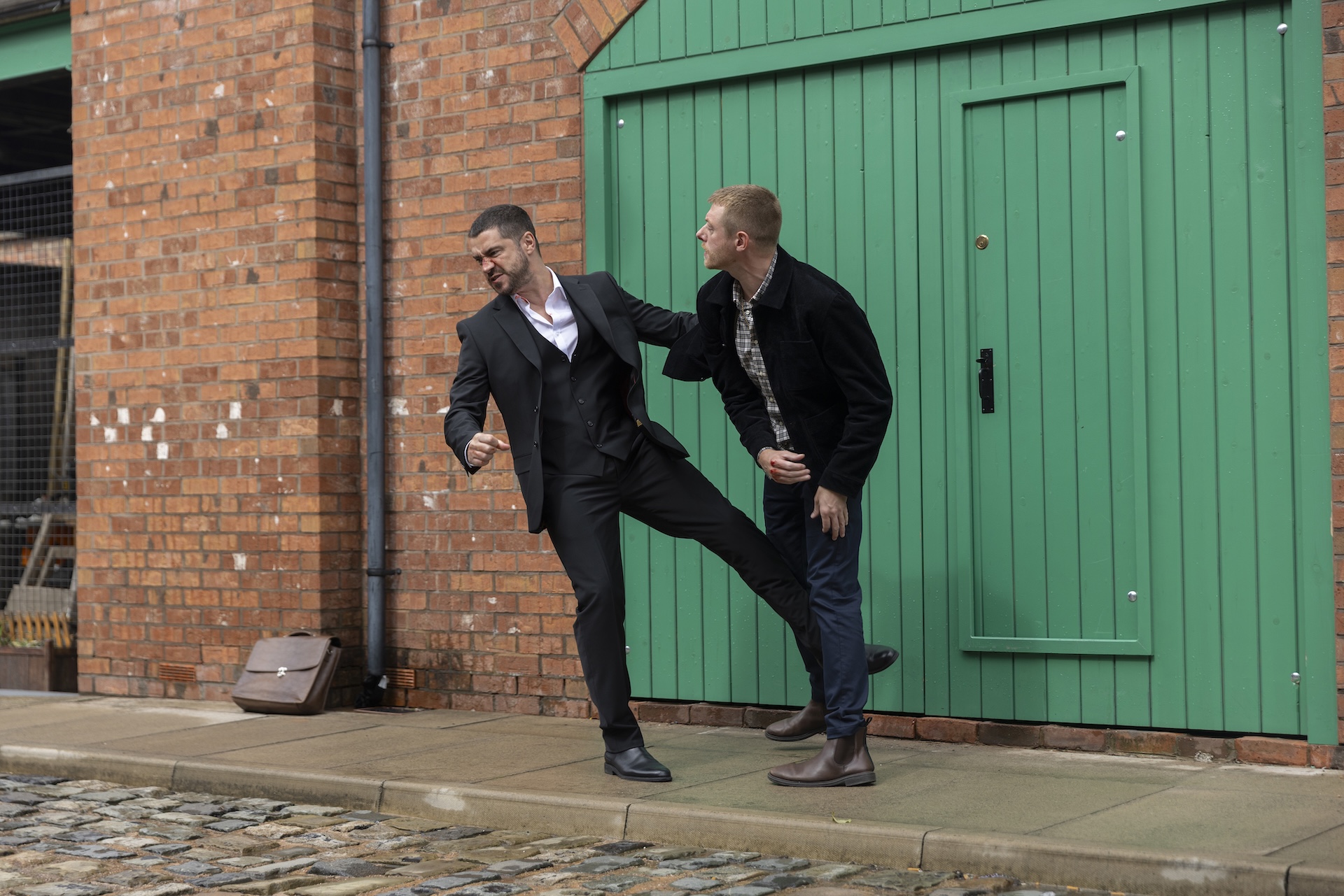Adam is taken aback when Daniel lamps him one in Coronation Street spoilers (Credit: ITV)