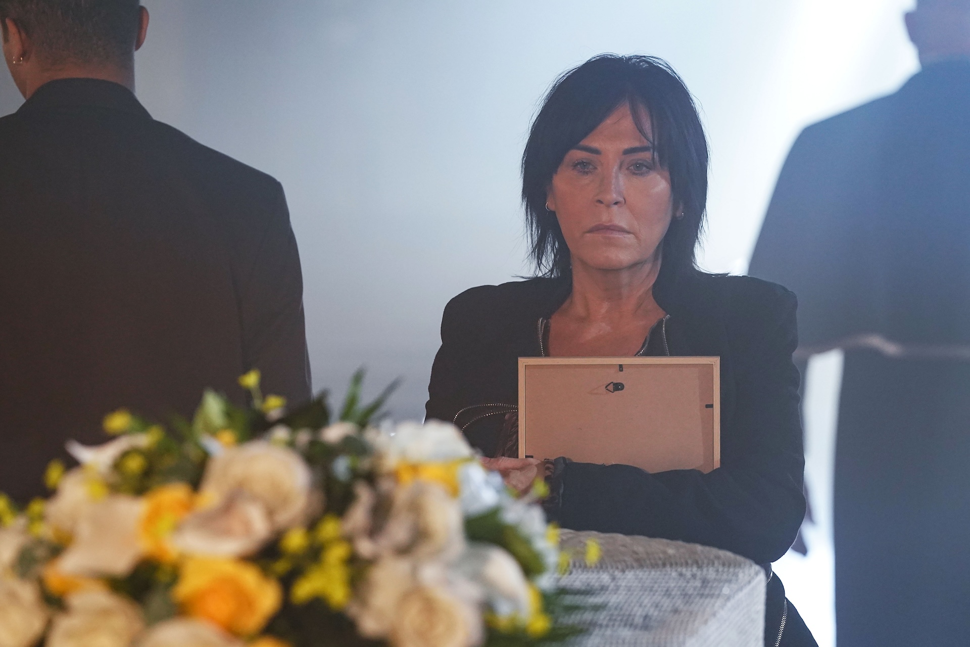 Kat Slater at Zoe's funeral in EastEnders 
