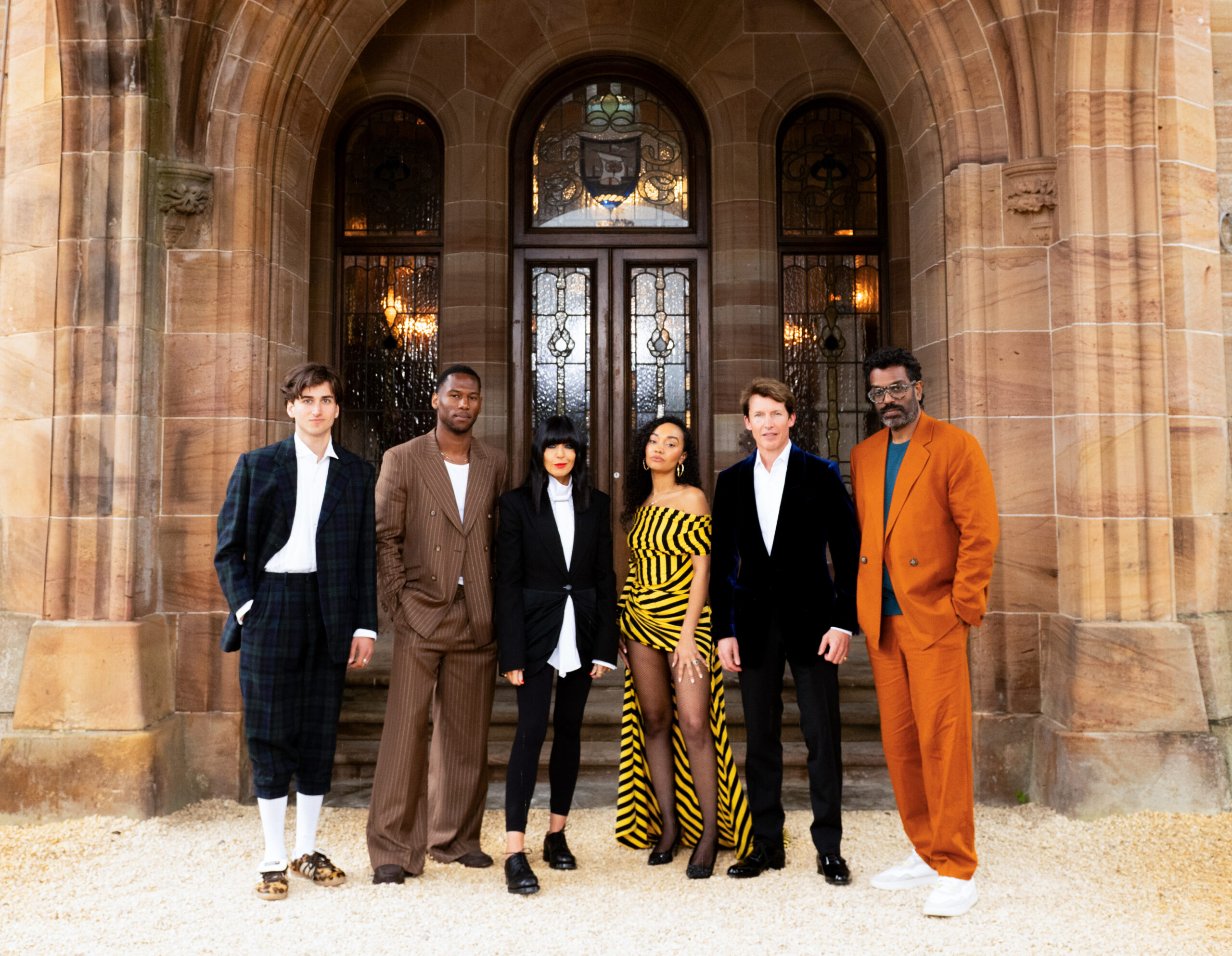 Celebrity Traitors S2 five remaining contestants with Claudia Winkleman
