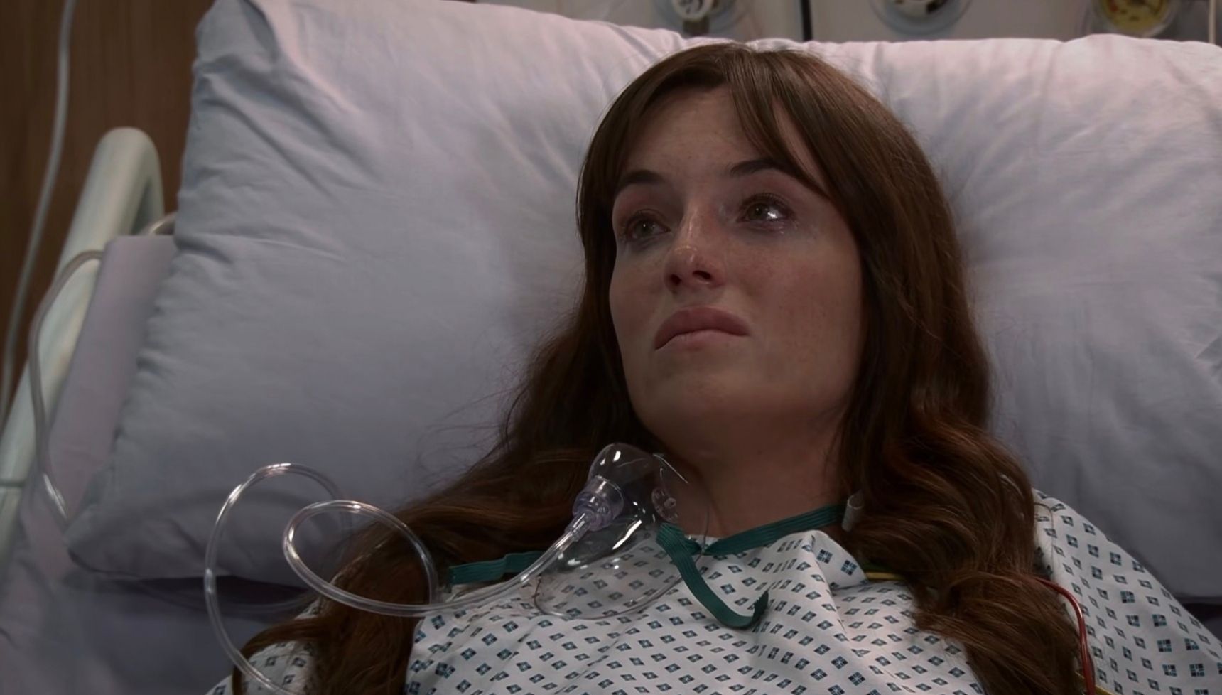 Jodie in hospital in Coronation Street 