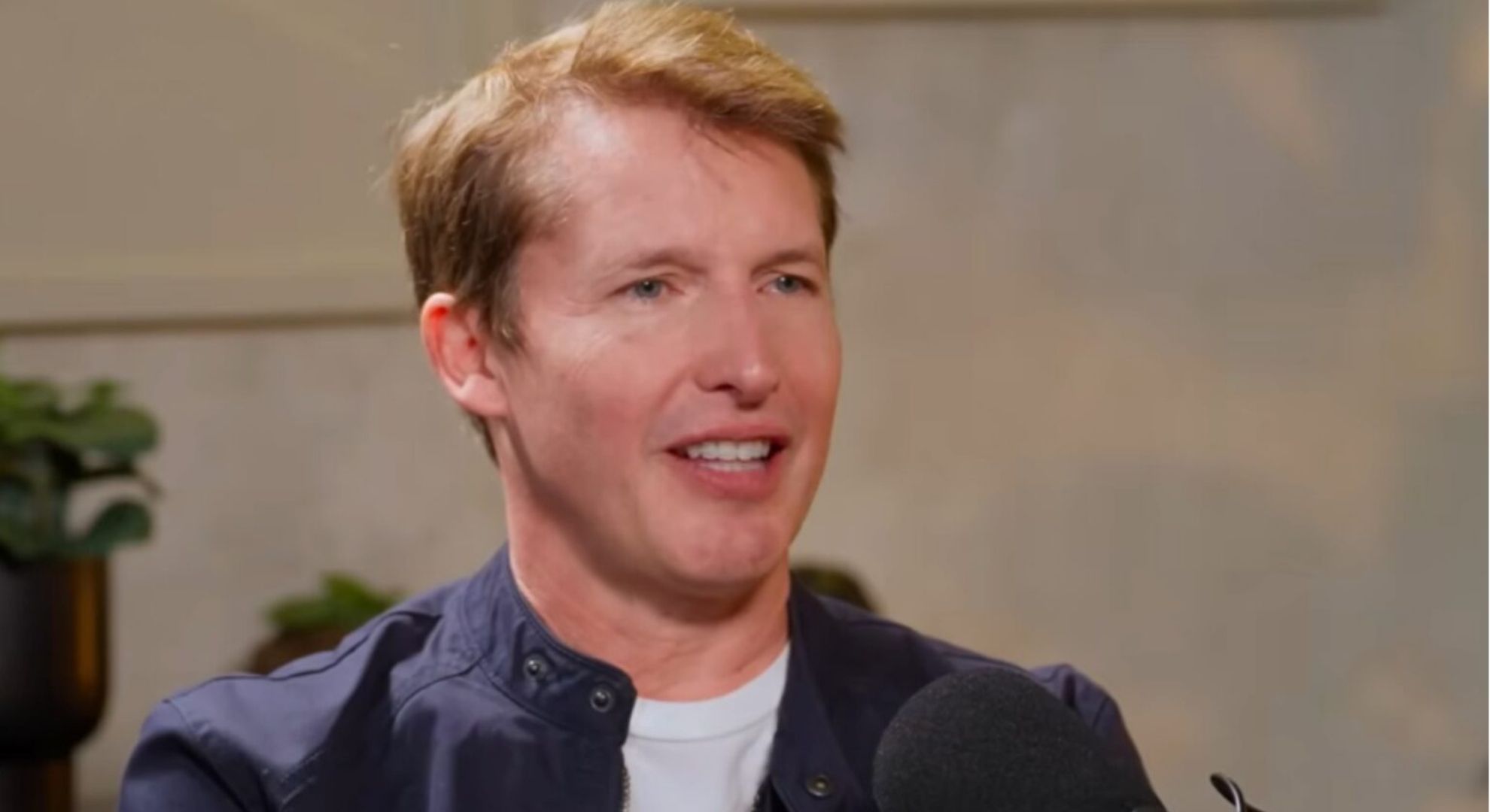 James Blunt smiling on Celebrity Traitors