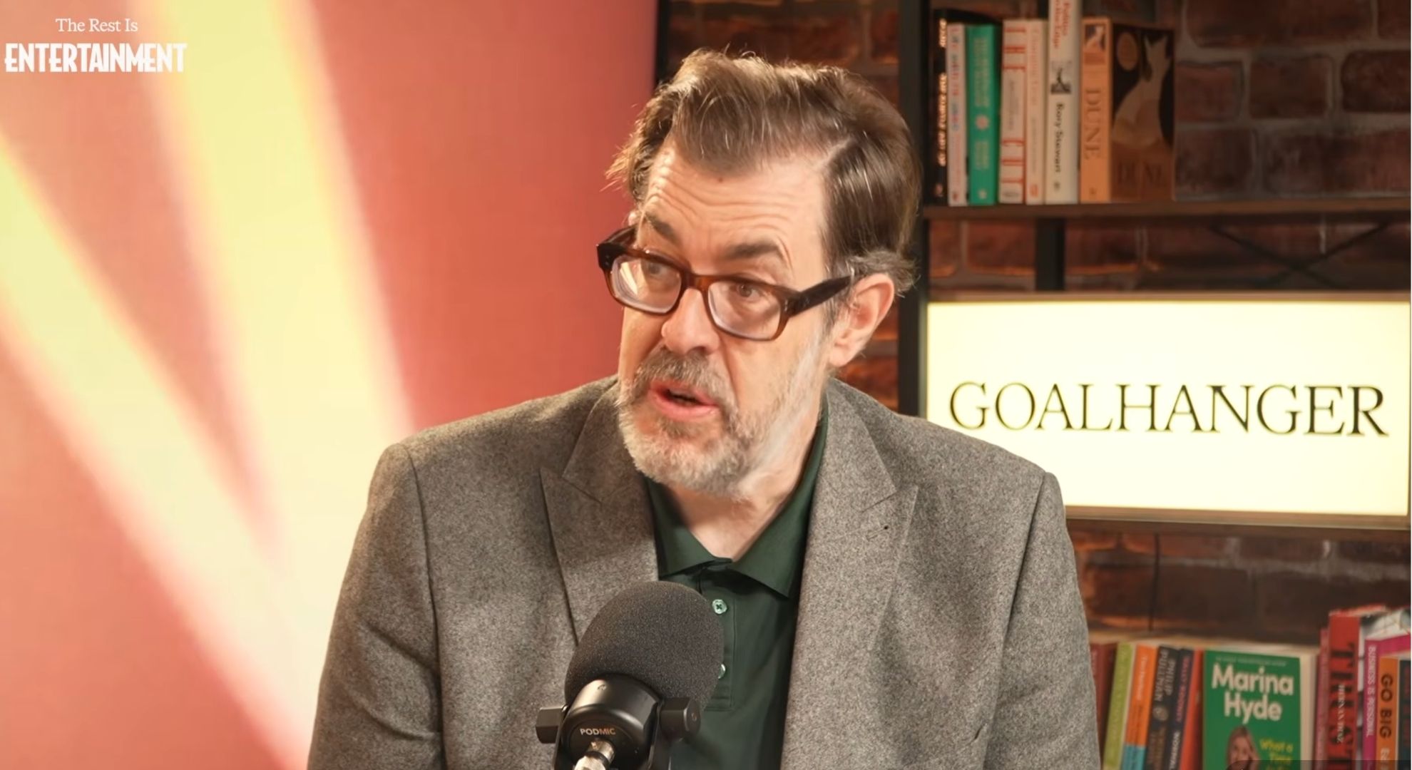 Richard Osman on his podcast