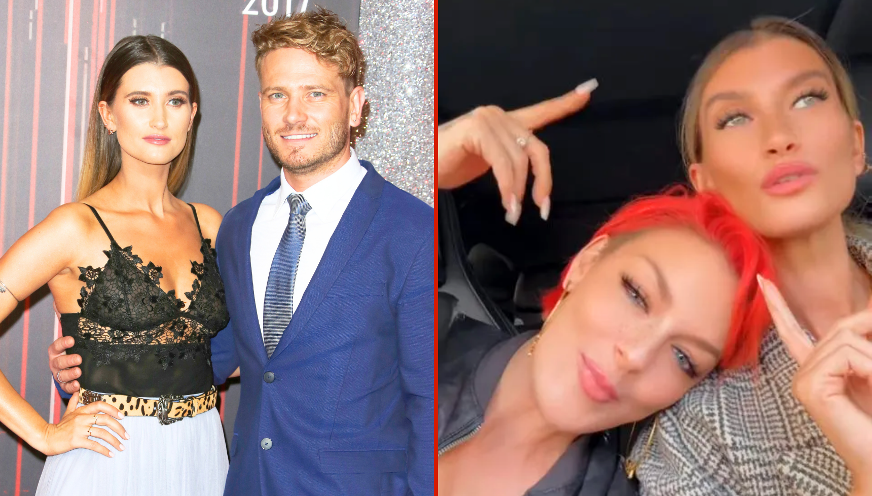 Charley Webb with Matthew Wolfenden and with Sheridan Smith