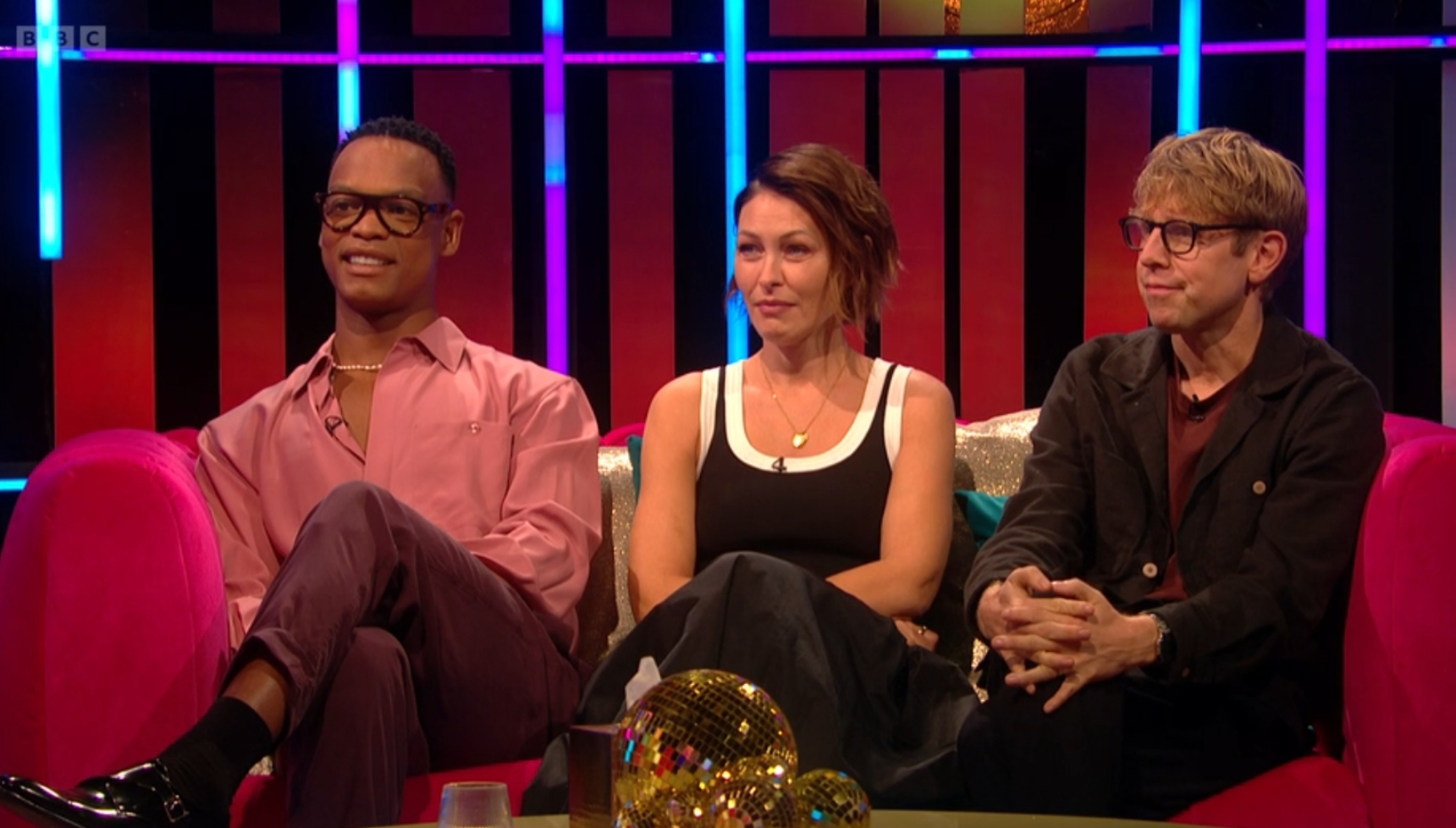 Johannes Radebe, Emma Willis and Josh Widdicombe on Strictly It Takes Two