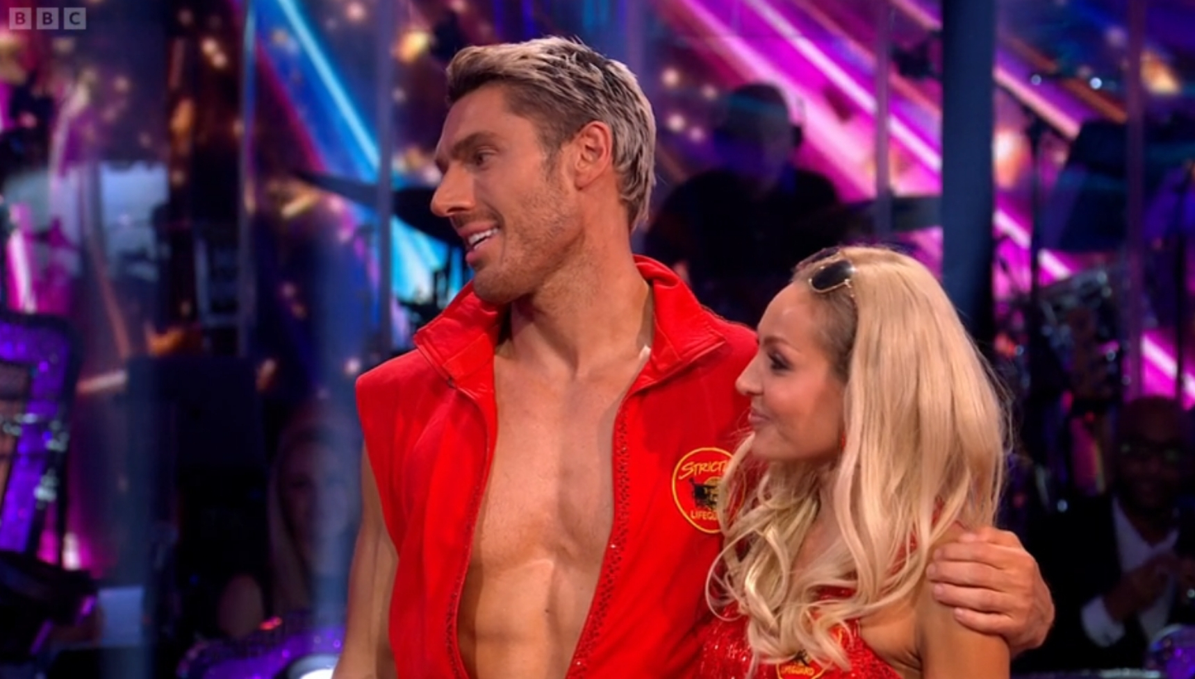 Chris Appleton and Amy Dowden during Strictly elimination