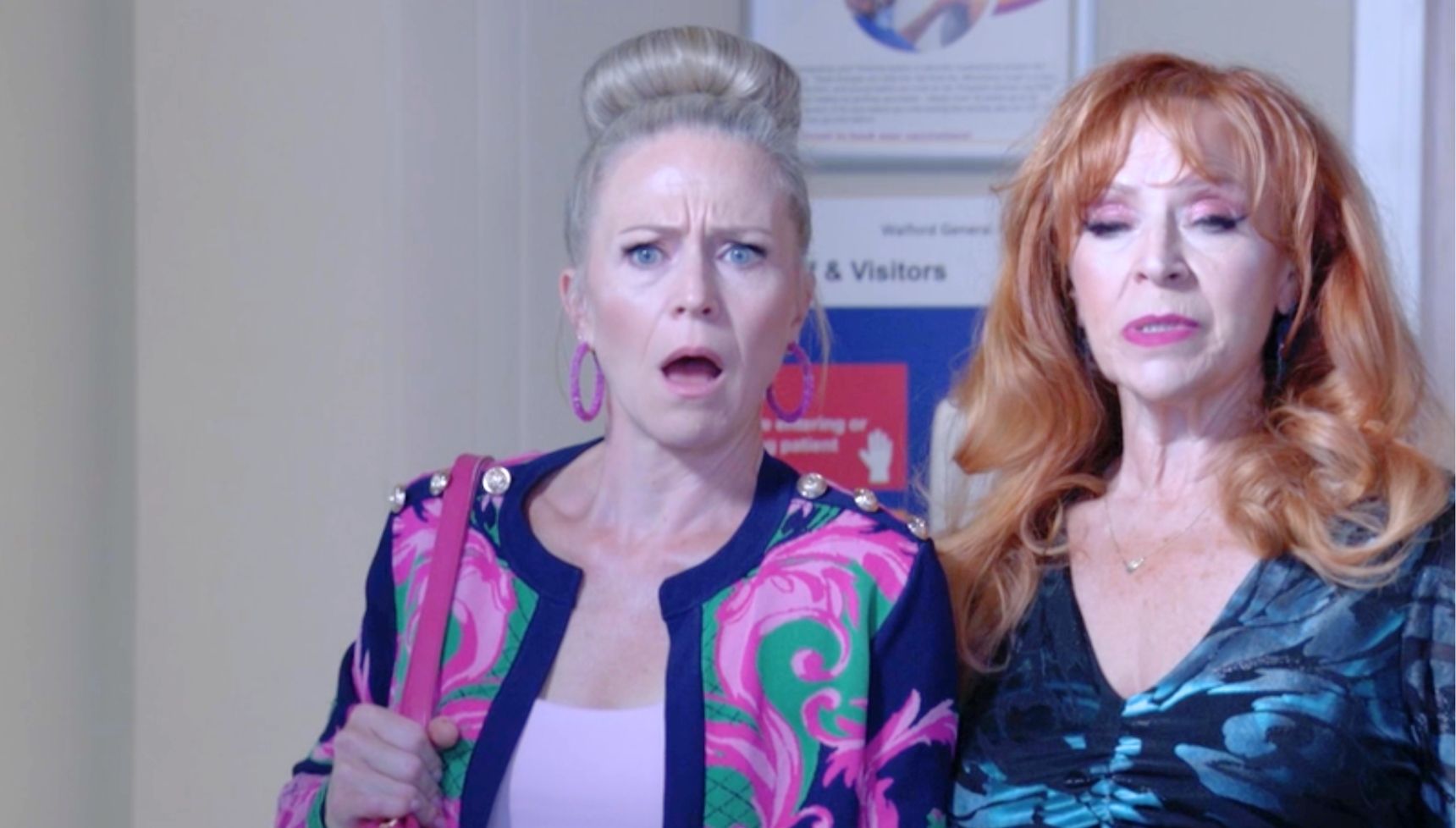 Linda shocked to see Nancy in EastEnders (Credit: BBC)