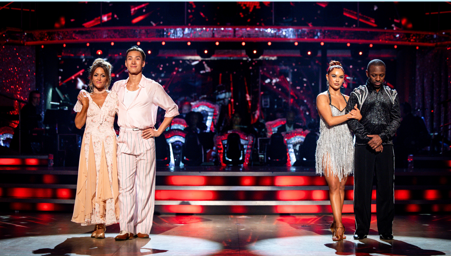 Jaime Winstone & Carlos Gu, Shaun Wright-Phillips & Alexis Warr in Strictly Come Dancing dance-off