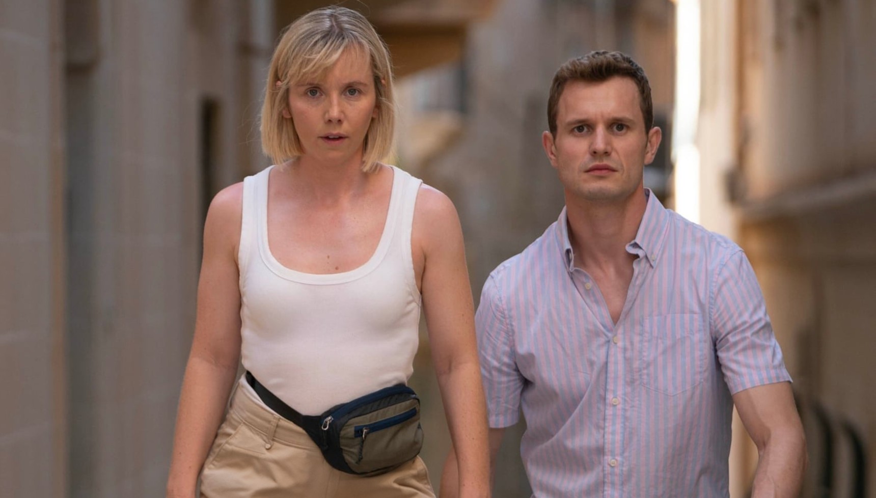 Lauren Lyle and Chris Jenks in Karen Pirie 